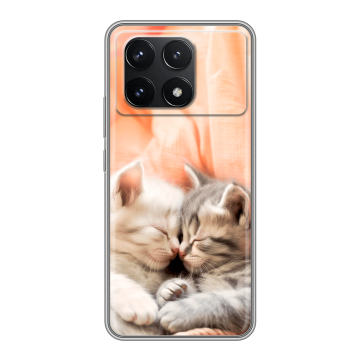 Силиконовый чехол на Xiaomi Redmi K70 Pro 5G с принтом Котята