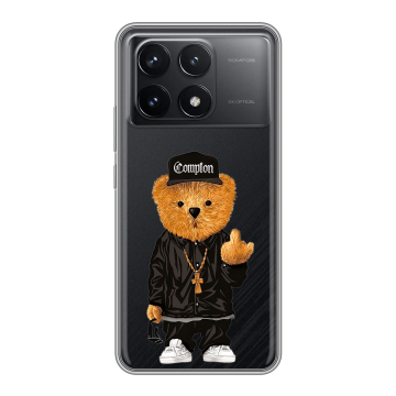 Силиконовый чехол на Xiaomi Redmi K70 Pro 5G с принтом Плюшевый медведь