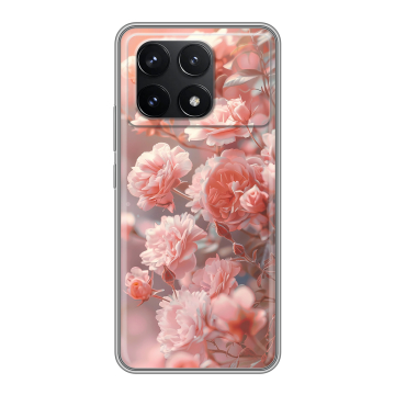 Силиконовый чехол на Xiaomi Redmi K70 Pro 5G с принтом Розовые розы
