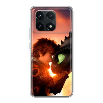Силиконовый чехол на Xiaomi Redmi K70 Pro 5G с принтом Как приручить дракона
