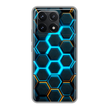 Силиконовый чехол на Xiaomi Redmi K70 Pro 5G с принтом Неоновые соты