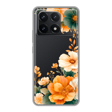 Силиконовый чехол на Xiaomi Redmi K70 Pro 5G с принтом Цветы принт
