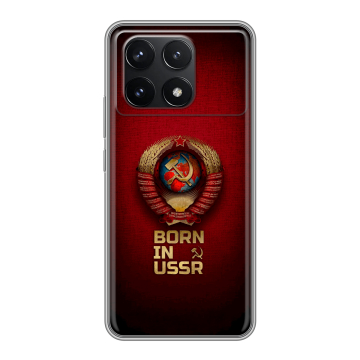 Силиконовый чехол на Xiaomi Redmi K70 Pro 5G с принтом Флаг Герб СССР