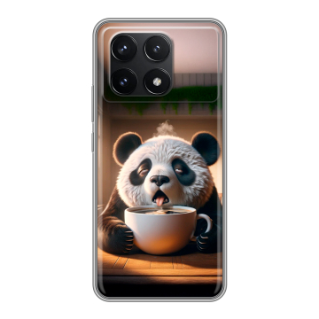Силиконовый чехол на Xiaomi Redmi K70 Pro 5G с принтом смешная панда Силиконовый чехол на Xiaomi Redmi K70 Pro 5G с принтом смешная панда