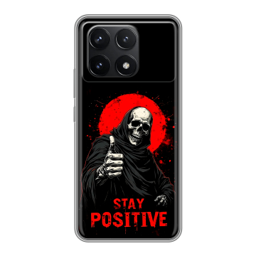 Силиконовый чехол на Xiaomi Redmi K70 Pro 5G с принтом смешной скелет