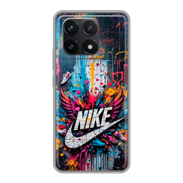 Силиконовый чехол на Xiaomi Redmi K70 Pro 5G с принтом Nike Найк