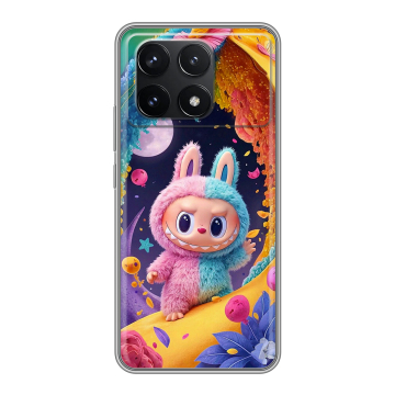 Силиконовый чехол на Xiaomi Redmi K70 Pro 5G с принтом Labubu Лабубу