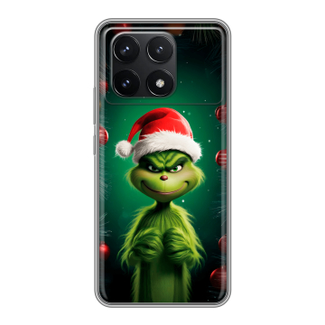 Силиконовый чехол на Xiaomi Redmi K70 Pro 5G с принтом Гринч Новый год Рождество