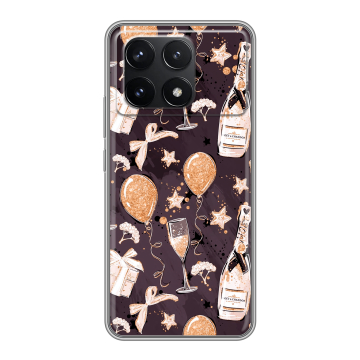 Силиконовый чехол на Xiaomi Redmi K70 Pro 5G с принтом Новый год