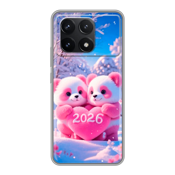 Силиконовый чехол на Xiaomi Redmi K70 Pro 5G с принтом Новый год