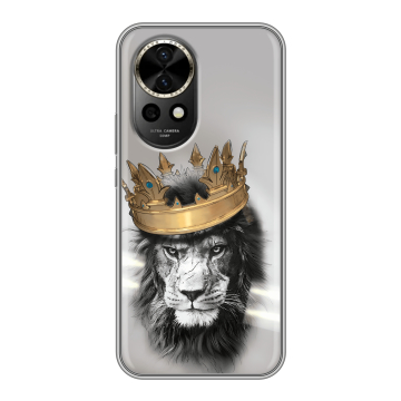 Силиконовый чехол на Huawei Nova 12 с принтом Лев с короной Силиконовый чехол на Huawei Nova 12 с принтом Лев с короной