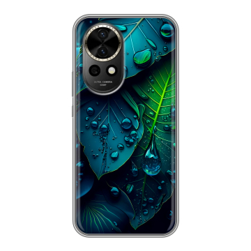 Силиконовый чехол на Huawei Nova 12 с принтом Листья Силиконовый чехол на Huawei Nova 12 с принтом Листья