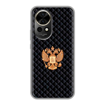 Силиконовый чехол на Huawei Nova 12 с принтом Герб России принт