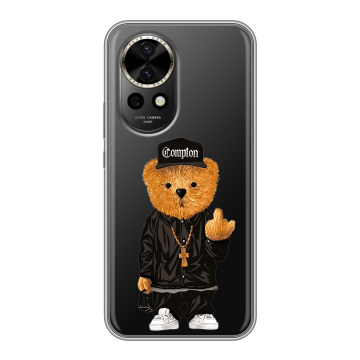 Силиконовый чехол на Huawei Nova 12 с принтом Мишка