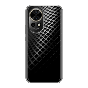 Силиконовый чехол на Huawei Nova 12 с принтом Текстура металла