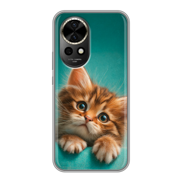 Силиконовый чехол на Huawei Nova 12 с принтом котенок