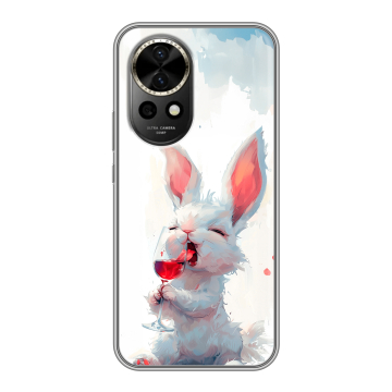 Силиконовый чехол на Huawei Nova 12 с принтом кролик зайчик
