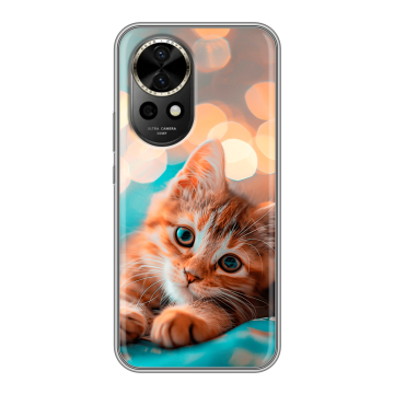 Силиконовый чехол на Huawei Nova 12 с принтом котик