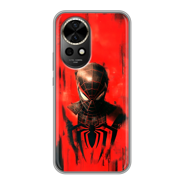 Силиконовый чехол на Huawei Nova 12 с принтом человек паук spiderman