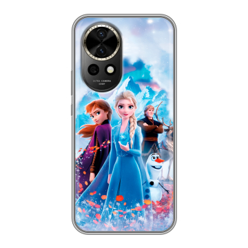 Силиконовый чехол на Huawei Nova 12 с принтом Холодное сердце Frozen