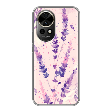 Силиконовый чехол на Huawei Nova 12 с принтом цветы лаванда
