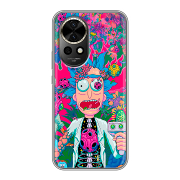 Силиконовый чехол на Huawei Nova 12 с принтом Рик и Морти Rick Morty