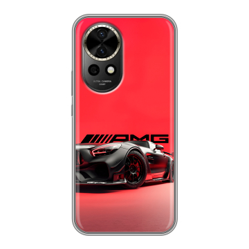 Силиконовый чехол на Huawei Nova 12 с принтом Мерседес Mercedes AMG Силиконовый чехол на Huawei Nova 12 с принтом Мерседес Mercedes AMG