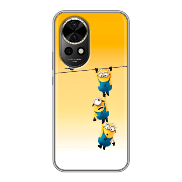 Силиконовый чехол на Huawei Nova 12 с принтом Миньоны