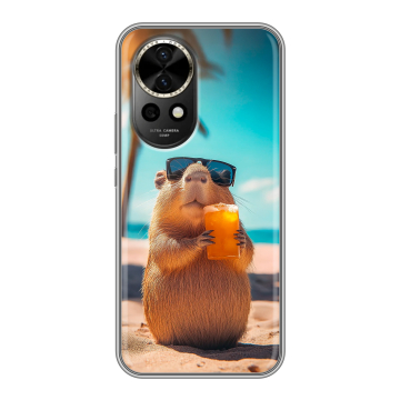Силиконовый чехол на Huawei Nova 12 с принтом Капибара Силиконовый чехол на Huawei Nova 12 с принтом Капибара