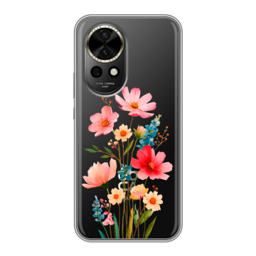 Силиконовый чехол на Huawei Nova 12 с принтом Цветы Силиконовый чехол на Huawei Nova 12 с принтом Цветы