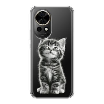 Силиконовый чехол на Huawei Nova 12 с принтом Котенок Силиконовый чехол на Huawei Nova 12 с принтом Котенок