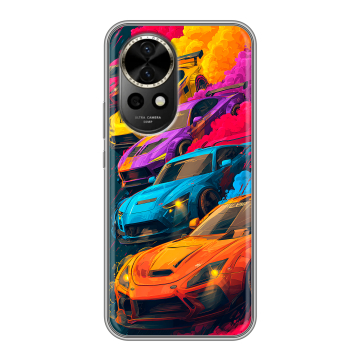 Силиконовый чехол на Huawei Nova 12 с принтом Тачки Силиконовый чехол на Huawei Nova 12 с принтом Тачки