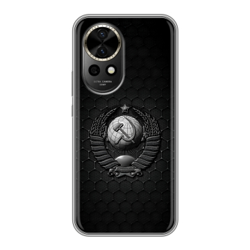 Силиконовый чехол на Huawei Nova 12 с принтом Герб Флаг СССР Силиконовый чехол на Huawei Nova 12 с принтом Герб Флаг СССР