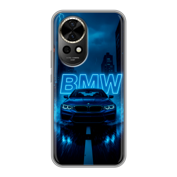 Силиконовый чехол на Huawei Nova 12 с принтом BMW БМВ