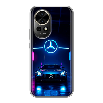 Силиконовый чехол на Huawei Nova 12 с принтом Mercedes Мерседес