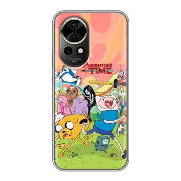 Силиконовый чехол на Huawei Nova 12 с принтом Adventure time Время приключений