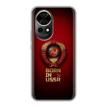 Силиконовый чехол на Huawei Nova 12 с принтом Флаг Герб СССР
