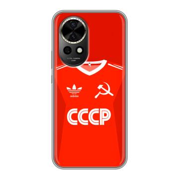 Силиконовый чехол на Huawei Nova 12 с принтом Флаг Герб СССР