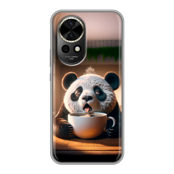 Силиконовый чехол на Huawei Nova 12 с принтом смешная панда Силиконовый чехол на Huawei Nova 12 с принтом смешная панда