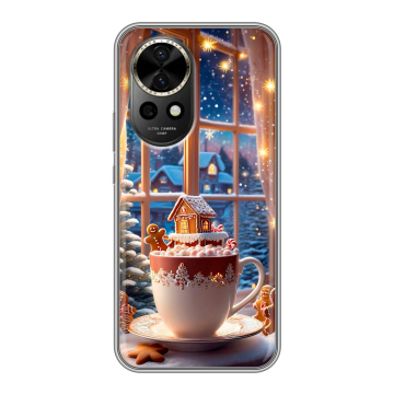 Силиконовый чехол на Huawei Nova 12 с принтом Новый год