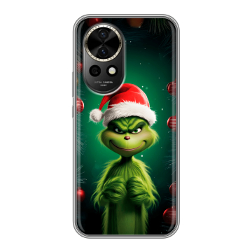 Силиконовый чехол на Huawei Nova 12 с принтом Гринч Новый год Рождество