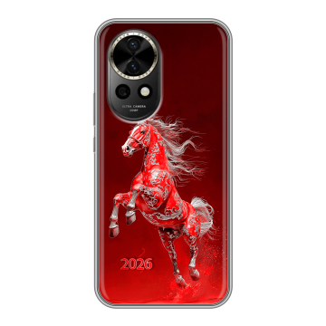Силиконовый чехол на Huawei Nova 12 с принтом Новый год
