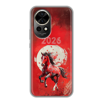 Силиконовый чехол на Huawei Nova 12 с принтом Новый год