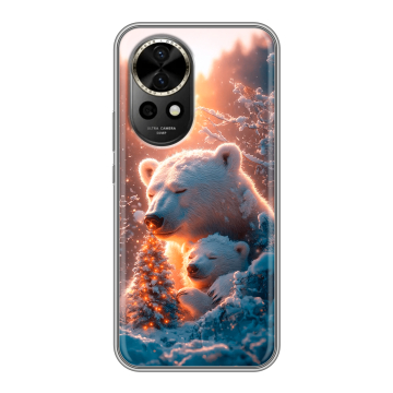 Силиконовый чехол на Huawei Nova 12 с принтом Новый год