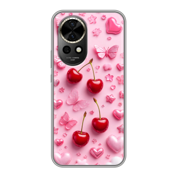 Силиконовый чехол на Huawei Nova 12 с принтом для девочек