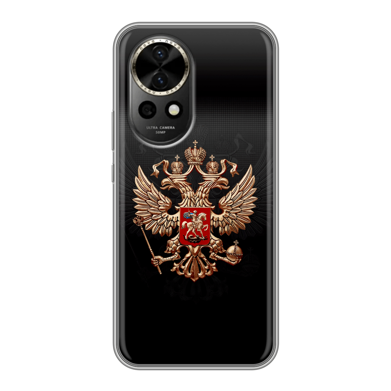 Силиконовый чехол на Huawei Nova 12 с принтом Герб России Силиконовый чехол на Huawei Nova 12 с принтом Герб России