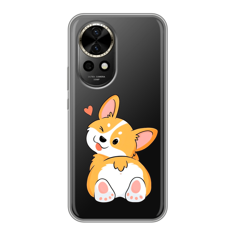 Силиконовый чехол на Huawei Nova 12 с принтом Корги Силиконовый чехол на Huawei Nova 12 с принтом Корги