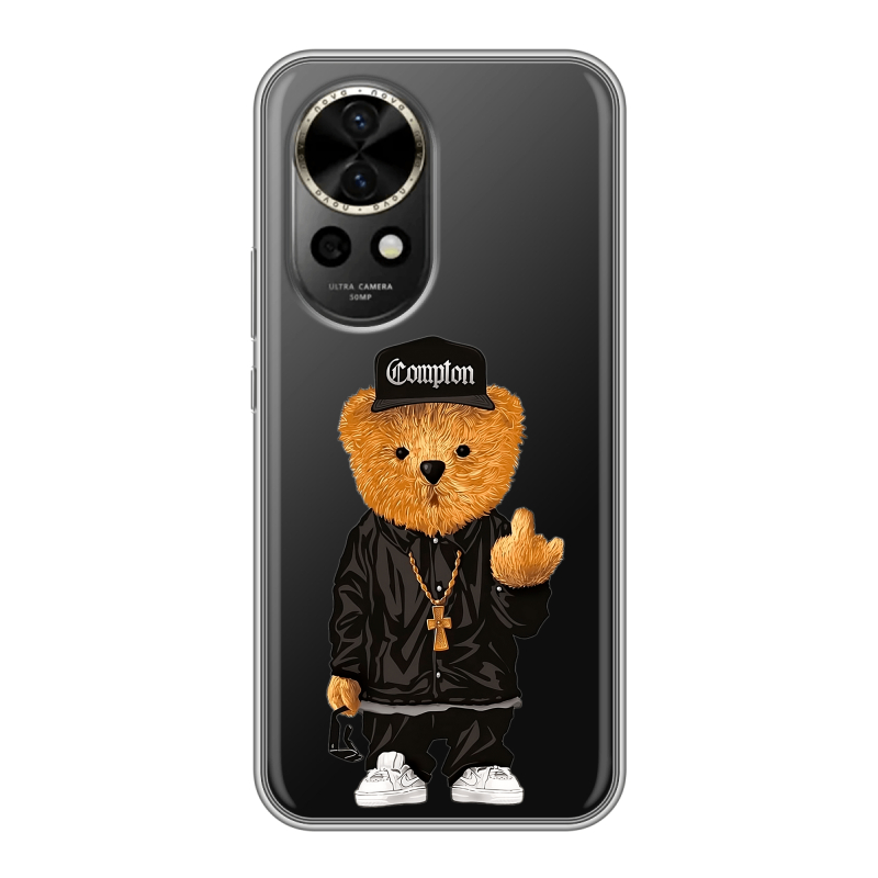 Силиконовый чехол на Huawei Nova 12 с принтом Плюшевый медведь Силиконовый чехол на Huawei Nova 12 с принтом Плюшевый медведь