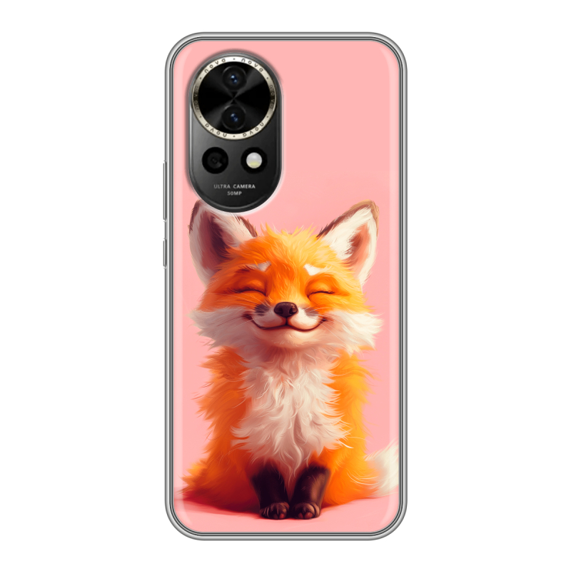 Силиконовый чехол на Huawei Nova 12 с принтом милая лиса Силиконовый чехол на Huawei Nova 12 с принтом милая лиса