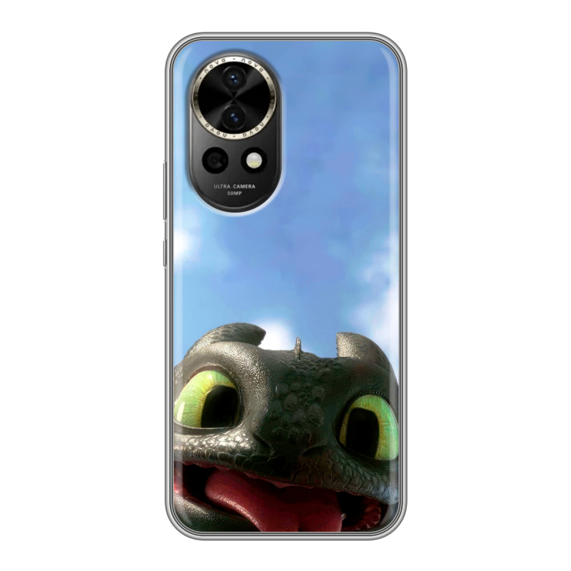 Силиконовый чехол на Huawei Nova 12 с принтом Как приручить дракона Силиконовый чехол на Huawei Nova 12 с принтом Как приручить дракона